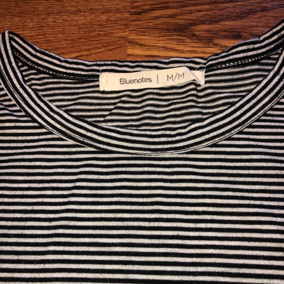 Bluenotes Black & White Horizontal Striped Tank Top - Picture 2 of 3